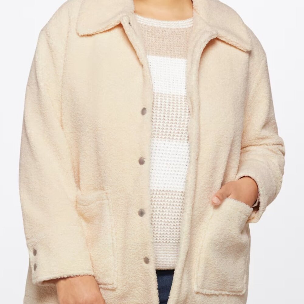 Sanctuary Off-White Teddy Sherpa Jacket 2X - Picture 2 of 7